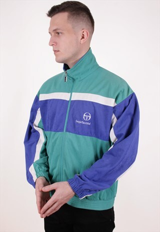 90S VINTAGE VELOUR SERGIO TACCHINI TRACK JACKET AA8777