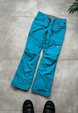 NIKE Y2K Vintage Nylon Ski Blue Pants Size XS - S
