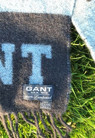 VINTAGE 90'S STRIPED PURE WOOL GANT SCARF