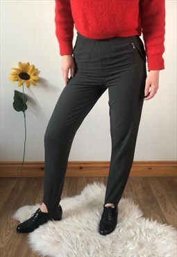 Vintage 80s Grey & Black Ski Pants