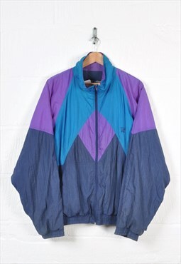 Vintage Windbreaker Shell Suit Jacket 90s Block Colour XL