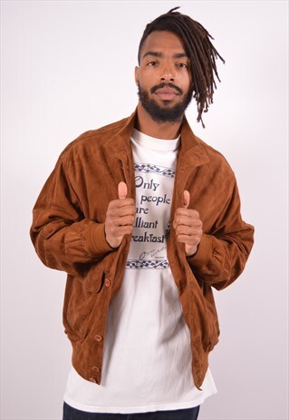 VINTAGE SUEDE JACKET BROWN