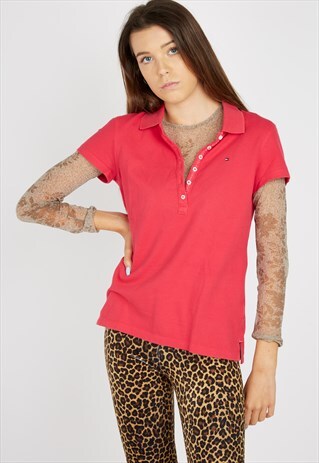 VINTAGE TOMMY HILFIGER PINK POLO SHIRT