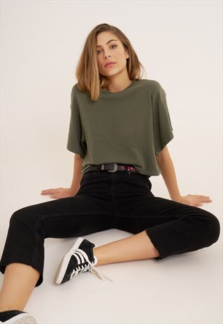JUNGLE GREEN WIDE SLEEVE T-SHIRT