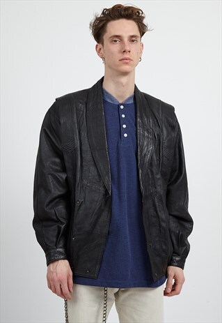 VINTAGE BLACK LEATHER JACKET
