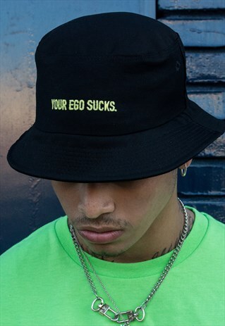 EGO BLACK BUCKET HAT