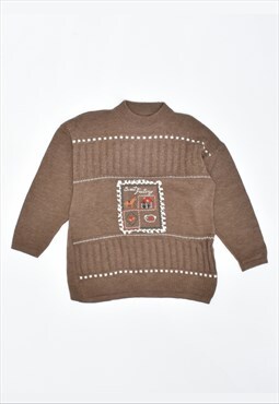 Vintage 90's Jumper Sweater Brown