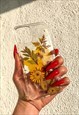 REAL PRESSED FLOWER CLEAR CASE/ IPHONE 12 PRO MAX PHONE CASE