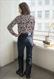 VINTAGE 80'S BLUE SOFT STRAIGHT TROUSERS