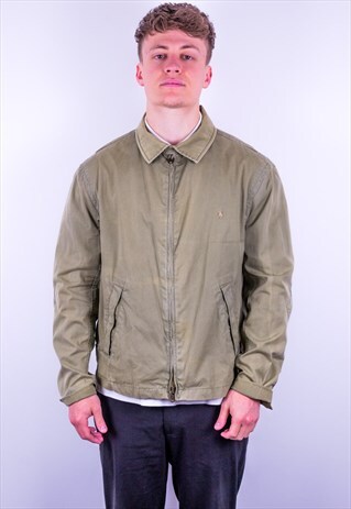 VINTAGE RALPH LAUREN HARRINGTON JACKET IN KHAKI GREEN XL