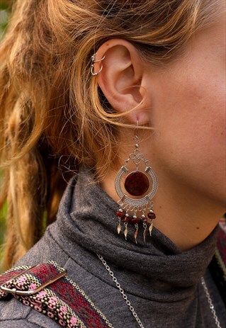 SALE FESTIVAL TIGERS EYE GEMSTONE EARRINGS