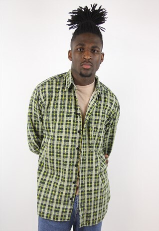 VINTAGE CHECK GREEN SHIRT