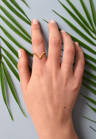HANDMADE BOTTOM OF HEART RING GOLD