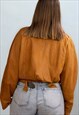 VINTAGE  LEATHER JACKET CAZADORA IN BROWN L