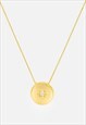 Women's Coin Necklace With North Star - Gold
