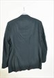 VINTAGE 90S STRIPED BLAZER JACKET IN BLACK