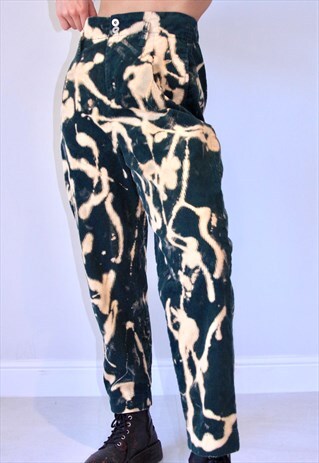 REWORKED ACID WASH Y2K BLEACHED MOM HIGH WAIST JEANS