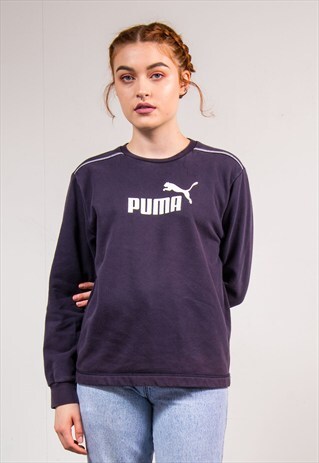 VINTAGE 90'S PUMA BLUE SWEATSHIRT JUMPER