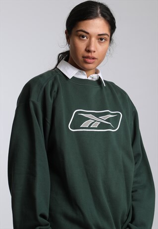 90S REEBOK EMBROIDERED LOGO SWEATSHIRT