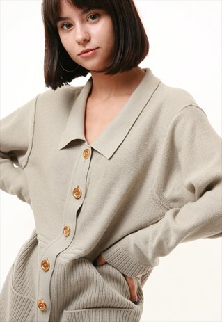 80S VINTAGE SONIA RYKIEL LONG MAXI KNITWEAR JUMPER 1025