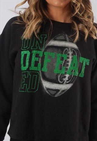 SWEATSHIRT JUMPER SWEAT LOGO PRINT VINTAGE UK 8 - 10 (GKHH)