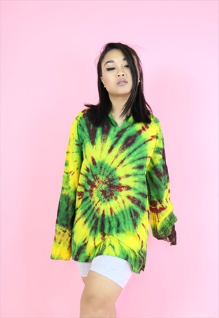 TIE DYE LIGHTWEIGHT TOP TUNIC T-SHIRT