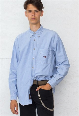 VINTAGE BLUE MARLBORO CLASSIC LONG SLEEVE SHIRT
