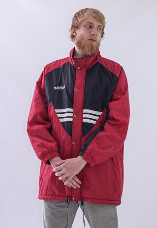 VINTAGE MENS ADIDAS TEAM SOCCER BIG LOGO WINTER JACKET