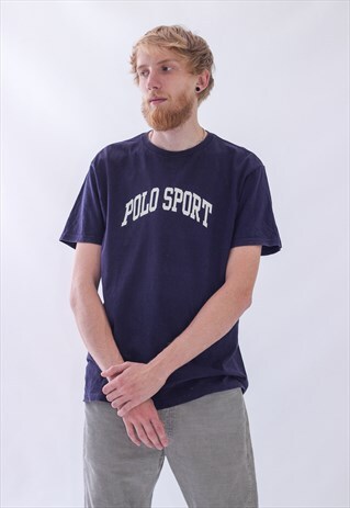 VINTAGE MENS POLO SPORT BIG LOGO T-SHIRT