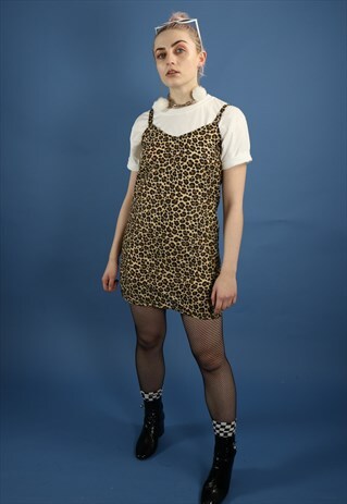 LEOPARD PRINT SLIP DRESS