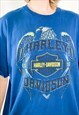 Vintage 90s blue logo t-shirt 