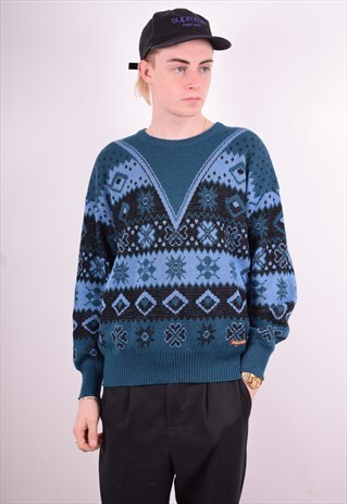 AUSTRALIAN MENS VINTAGE JUMPER SWEATER XL GREEN 90'S