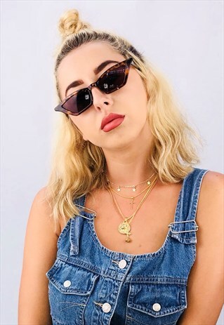 VINTAGE INSPIRED TORTOISE SHELL CAT EYE SUNGLASSES
