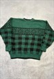 VINTAGE GAP KNITTED JUMPER ABSTRACT PATTERNED KNIT SWEATER