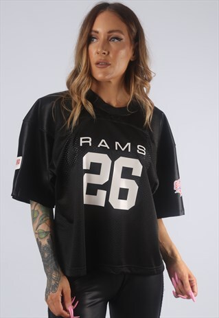 VINTAGE NFL RAMS T-SHIRT JERSEY TOP FOOTBALL 12 MEDIUM (GBC)