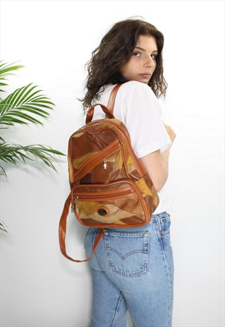 BROWN VINTAGE BACKPACK