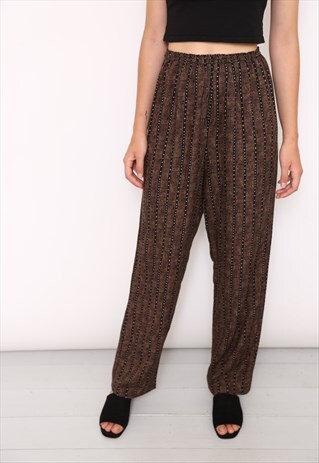 VINTAGE 90S BOHO FESTIVAL LOOSE PRINT TROUSERS