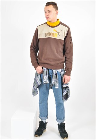 VINTAGE 90'S SWEATSHIRT IN BROWN