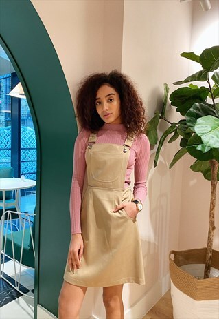 ELLA DUNAGREE PINAFORE IN OATMEAL
