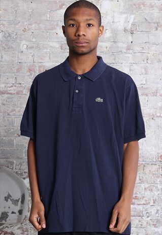 VINTAGE LACOSTE LOGO POLO SHIRT NAVY BLUE