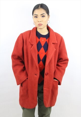 VINTAGE VALENTINO DARK ORANGE SMART JACKET