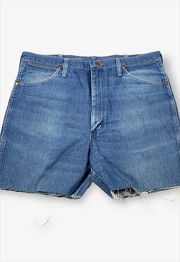 Vintage Wrangler Cut Off Denim Shorts Dark Blue W36 BV18305