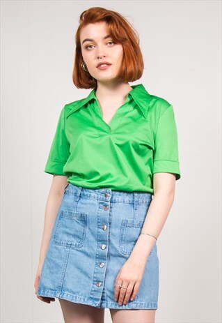 VINTAGE 70'S NEON GREEN SHIRT