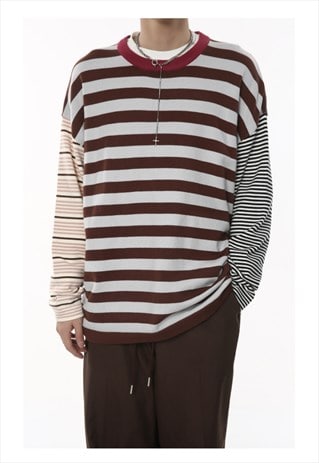 Men's Contrast striped T-shirt A VOL.2