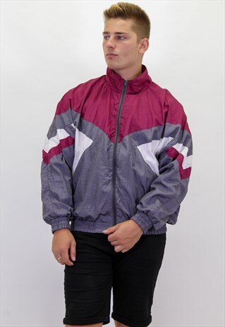 VINTAGE FESTIVAL PATTERN SHELL JACKET
