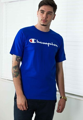 NEW VINTAGE CHAMPION T-SHIRT LOGO 90S M 8.3