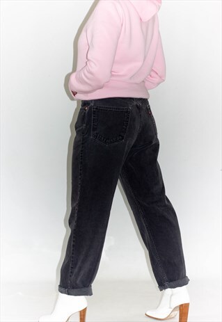 VINTAGE LEVI'S 80'S ULTRA HIGH RISE BLACK MOM JEANS