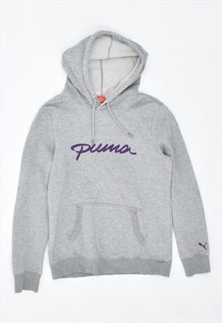 Vintage 90's Puma Hoodie Jumper Grey