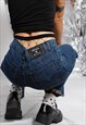 90s designer Versace Jeans Couture washed navy crop jeans