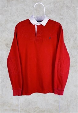 Vintage Polo Ralph Lauren Rugby Polo Shirt Red Large